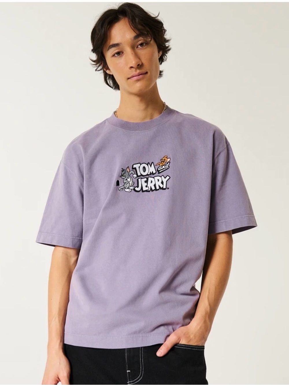 Hollister | Tom and Jerry Short-Sleeve Graphic Tee - Lavender